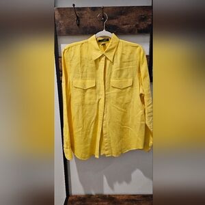 Lauren Ralph Lauren Women's Button Down Shirt 100% Linen